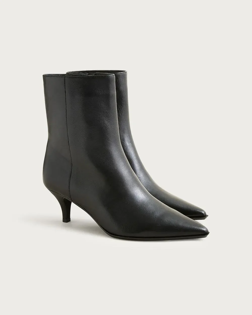 J. Crew Women's New Stevie Ankle Boots Slip-On in Leather Black Size 9.5